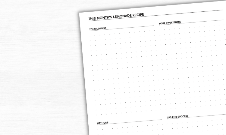 This Month's Lemonade Recipe Download